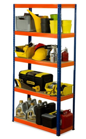 Regał metalowy magazynowy Helios HBN_180X100X40_5_400 ilość półek 5 /400 kg