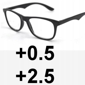 OKULARY dwuogniskowe DAL: +0.5, BLIŻ: +2.5