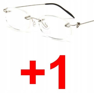 OKULARY KOREKCYJNE bezramkowe kujonki +1
