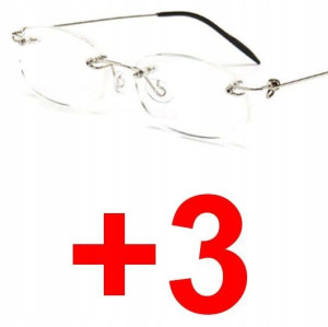 OKULARY KOREKCYJNE bezramkowe kujonki +3