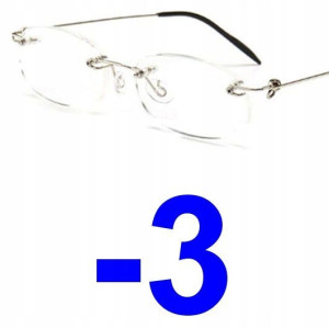 OKULARY KOREKCYJNE bezramkowe kujonki -3