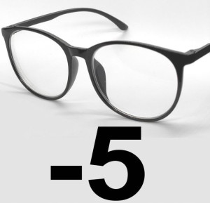 OKULARY KOREKCYJNE duże MINUSY czarne -5