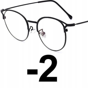 OKULARY korekcyjne KOCIE minusy CZARNE -2
