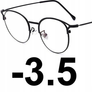 OKULARY korekcyjne KOCIE minusy CZARNE -3.5