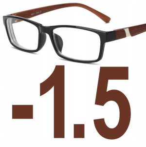 OKULARY KOREKCYJNE kujonki MINUSY brązowe -1.5