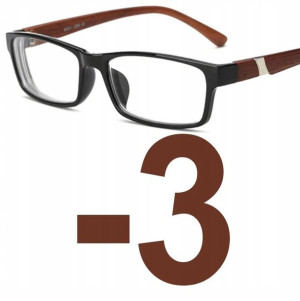 OKULARY KOREKCYJNE kujonki MINUSY brązowe -3