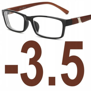 OKULARY KOREKCYJNE kujonki MINUSY brązowe -3.5