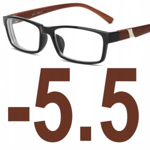 OKULARY KOREKCYJNE kujonki MINUSY brązowe -5.5