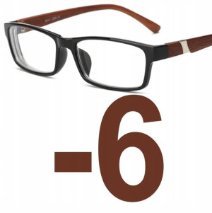 OKULARY KOREKCYJNE kujonki MINUSY brązowe -6