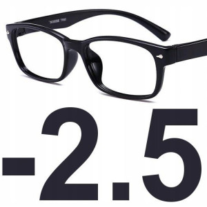 OKULARY KOREKCYJNE kujonki MINUSY czarne -2.5