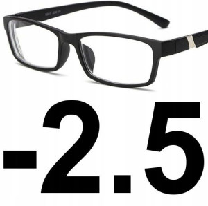 OKULARY KOREKCYJNE kujonki MINUSY czarne -2.5