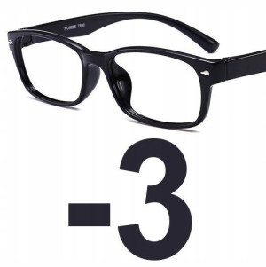 OKULARY KOREKCYJNE kujonki MINUSY czarne -3