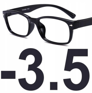 OKULARY KOREKCYJNE kujonki MINUSY czarne -3.5