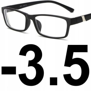 OKULARY KOREKCYJNE kujonki MINUSY czarne -3.5