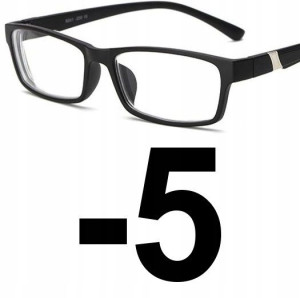 OKULARY KOREKCYJNE kujonki MINUSY czarne -5
