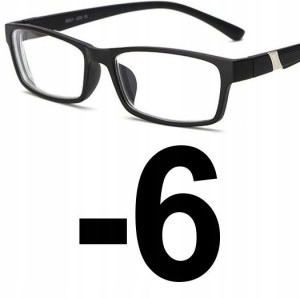 OKULARY KOREKCYJNE kujonki MINUSY czarne -6
