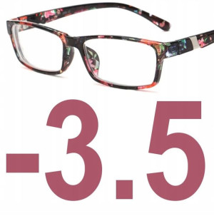 OKULARY KOREKCYJNE kujonki MINUSY kwiatowe -3.5
