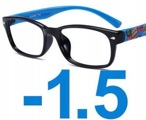 OKULARY KOREKCYJNE kujonki MINUSY niebieskie -1.5