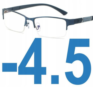 Okulary Korekcyjne Kujonki Minusy Niebieskie -4.5