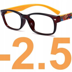 OKULARY KOREKCYJNE kujonki MINUSY żółte -2.5