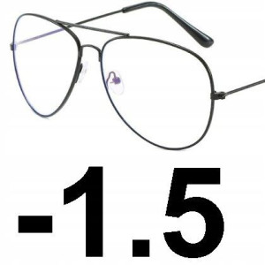Okulary Korekcyjne Minusy Pilotki Czarne -1.5