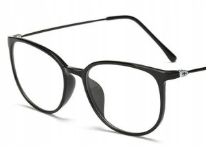 OKULARY KOREKCYJNE plusy czarne +4