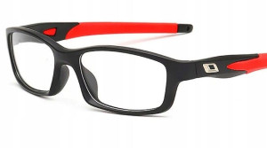 OKULARY KOREKCYJNE sportowe czerwone PLUSY +1.5