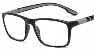 OKULARY KOREKCYJNE sportowe SZARE PLUSY +2.5