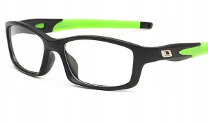 OKULARY KOREKCYJNE sportowe ZIELONE plusy +4.5