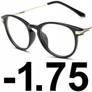 OKULARY kujonki KOREKCYJNE MINUSY kocie -1.75