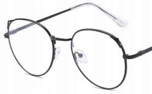 OKULARY MINUSY czarne kocie uszy -1