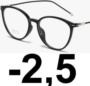 Okulary Minusy Kocie Kujonki Oczy Korekcyjne -2.5