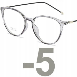 Okulary Minusy Kocie Kujonki Oczy Korekcyjne -5