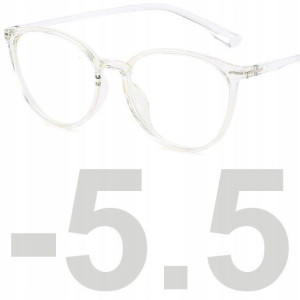 Okulary Minusy Kujonki Kocie Oczy Korekcyjne -5.5