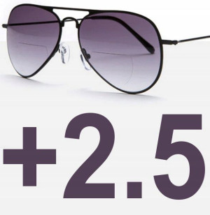 Okulary PILOTKI przeciwsłoneczne plusy +2.5