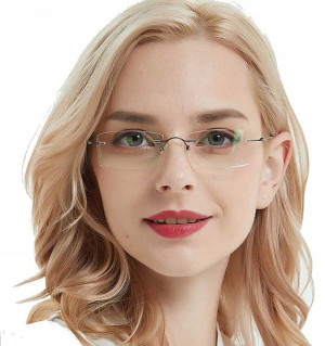 Okulary progresywne bezramkowe do czytania do dali
