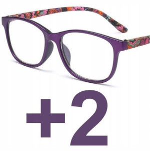 Okulary progresywne kocie damskie dal 0 bliż +2
