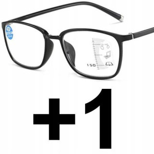 Okulary progresywne wieloogniskowe do czytania +1