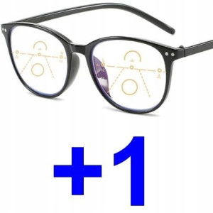 Okulary progresywne wieloogniskowe do czytania +1