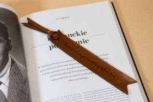 Skórzana zakładka książki z Twoim GRAWEREM tekstem