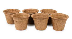 Komplet 6 Doniczek Kokosowych Średnica 10x8 Cm (400 Ml)