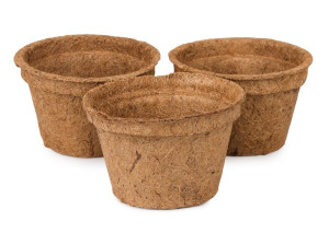 Komplet 3 Doniczek Kokosowych Średnica 15,5x10 Cm (1000 Ml)