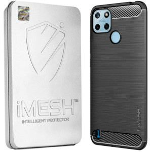 Etui Do Realme C25y Case Imesh Carbon + Szkło 5d