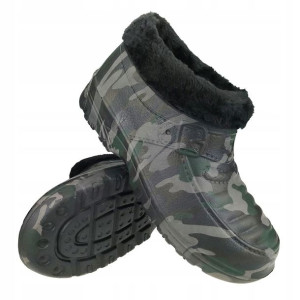 Kalosze męskie ocieplane buty pianka Sport Moro Czarne 41