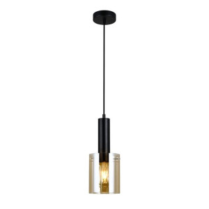 Lampa Wisząca Italux Sardo Led Nowoczesna Czarna  Pnd-5581-1-Bk+Amb