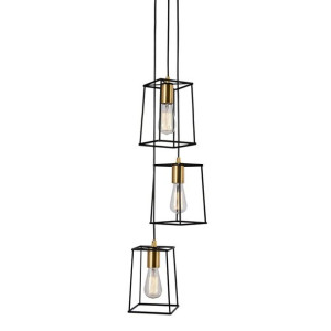 Lampa Wisząca Italux Alanis Nowoczesna Czarny Mat Md-Br16556-D3-B/G