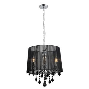 Lampa Wisząca Italux Cornelia Z Kryształkami Chrom Mdm-2572/3 Bk