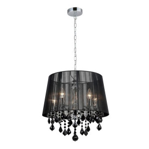 Lampa Wisząca Italux Cornelia Z Kryształkami Chrom Mdm-2572/5 Bk