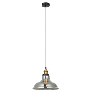 Lampa Wisząca Italux Hubert Industrialna Czarna   Mdm-2381/1 Gd+Sg