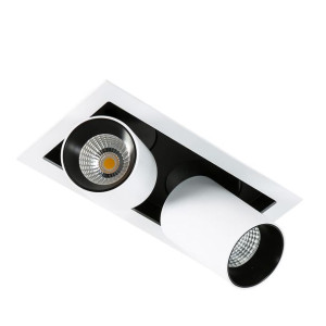 Lampa Wisząca Italux Malene Led Nowoczesna Czarna Gl7117-2/12W 4000K Wh+Bl